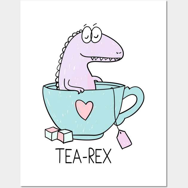 tea-rex Wall Art by ARRIGO